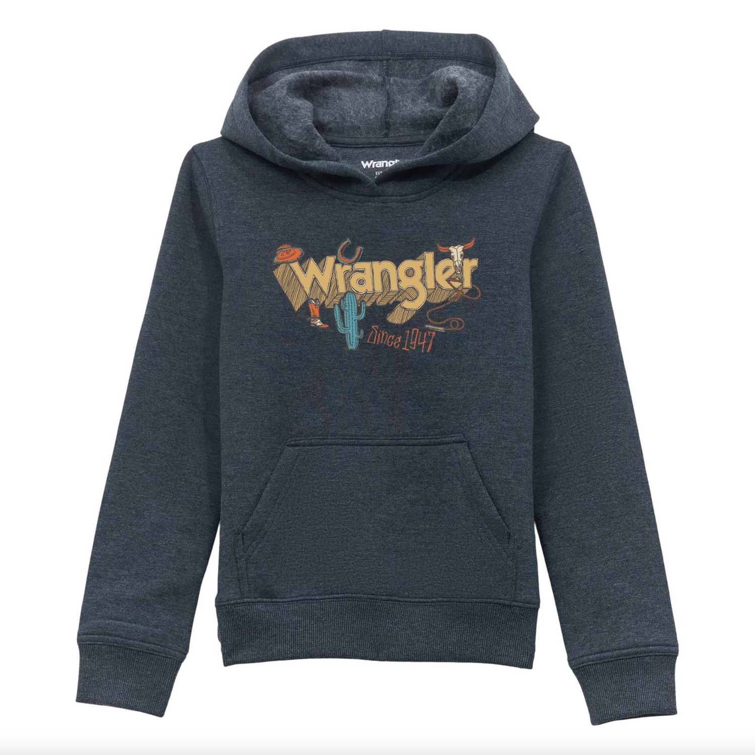 Wrangler Boys Comic Hoodie - Dark Sapphire