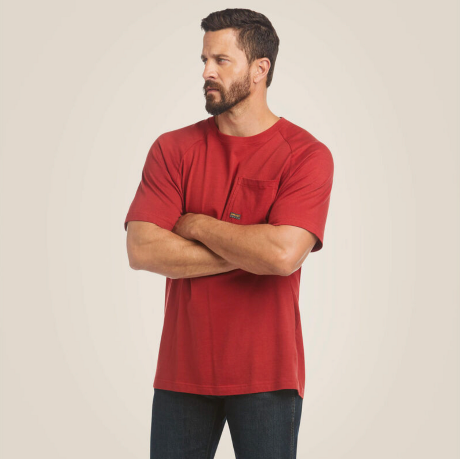 Ariat Rebar Cotton Strong SS T-Shirt - Red