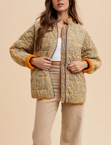 The Abby Quilted Corduroy Puffer