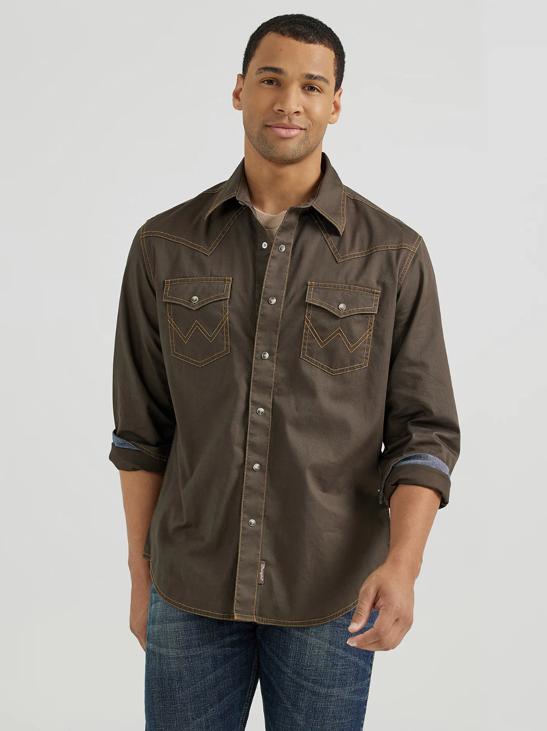 Wrangler Mens Retro Premium Solid Shirt