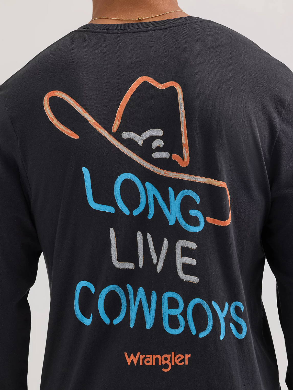 Wrangler Mens LS Neon Cowboy Sign Tee