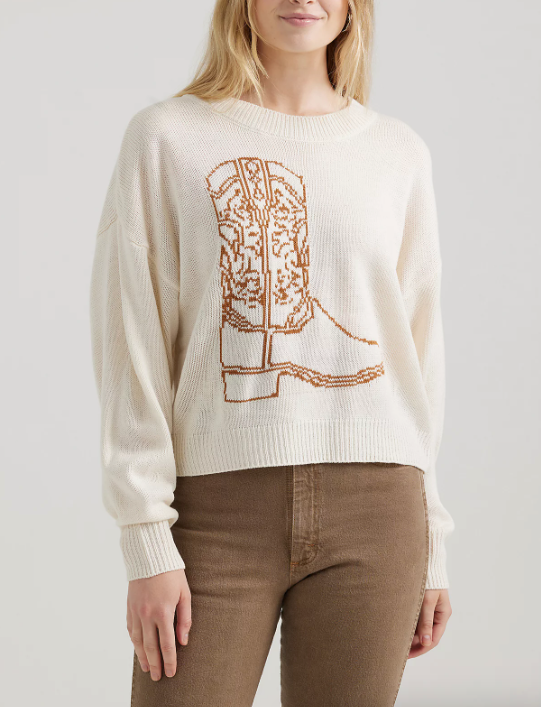 Wrangler Embroidered Boot Sweater