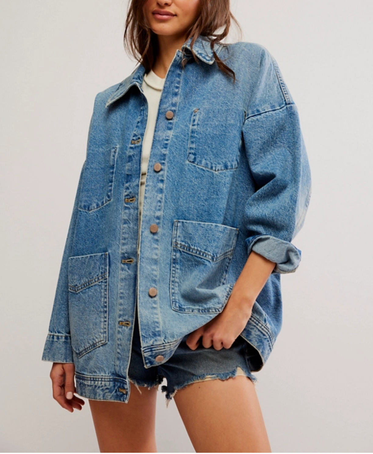 Free People Avery Denim Jacket - Got The Blues