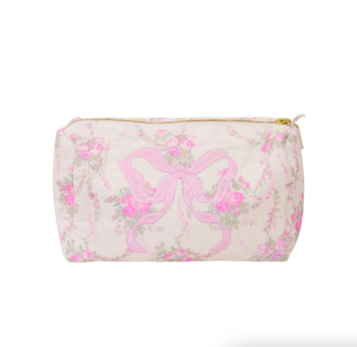 LoveShackFancy Octavia Floral Print Cosmetic Bag