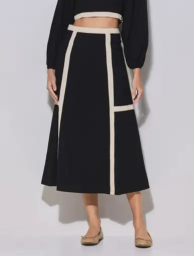 Elise Contrast Trim Skirt