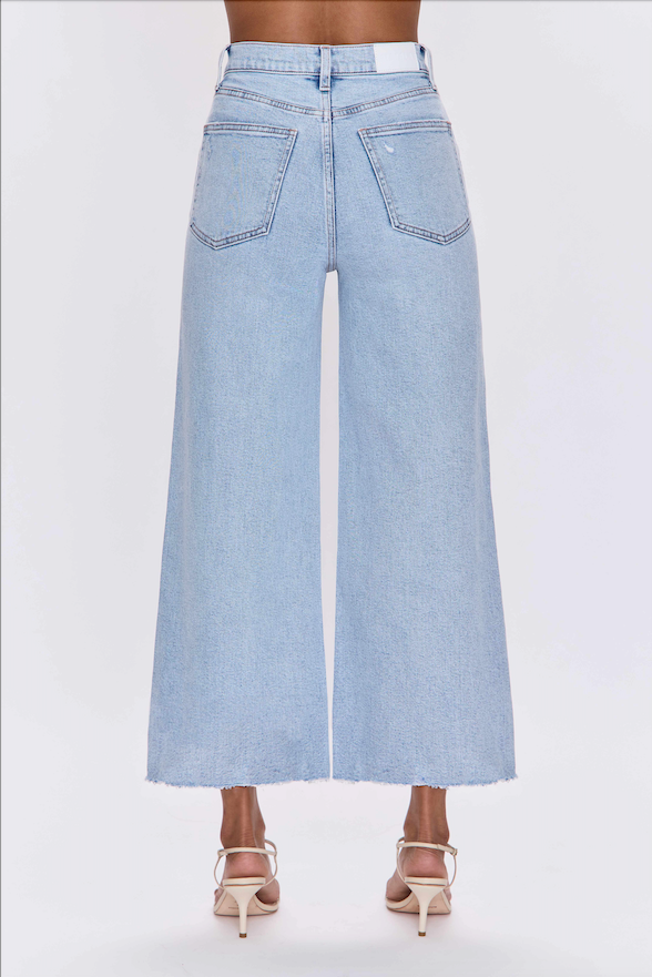 Pistola Lana Crop High Rise Ultra Wide Leg Jean in SunKissed Vintage