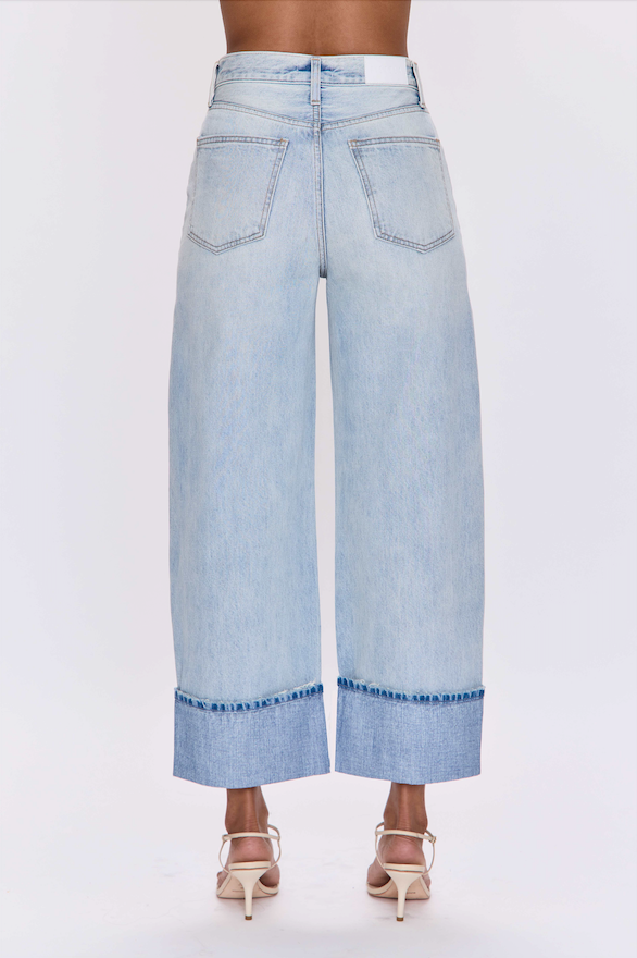 Pistola Ryder High Rise Cuffed Straight Jean in Sunrise