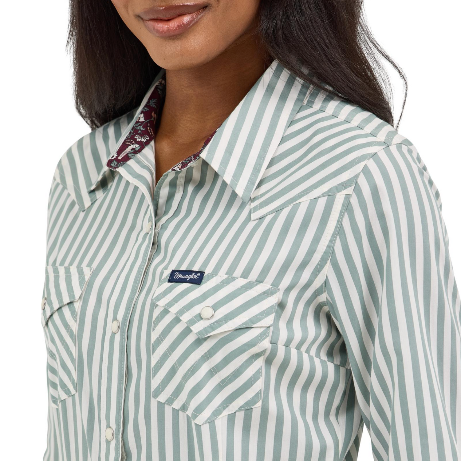 Wrangler Womens Western LS Stripe Shirt