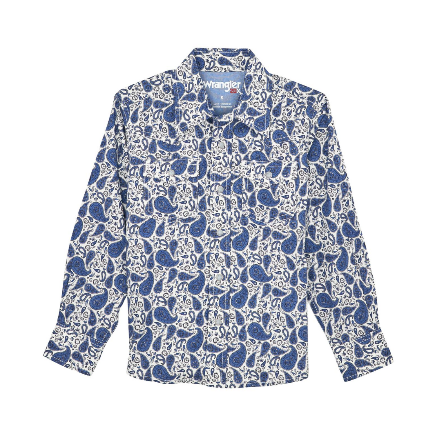 Wrangler Boys 20X Paisley Western Shirt