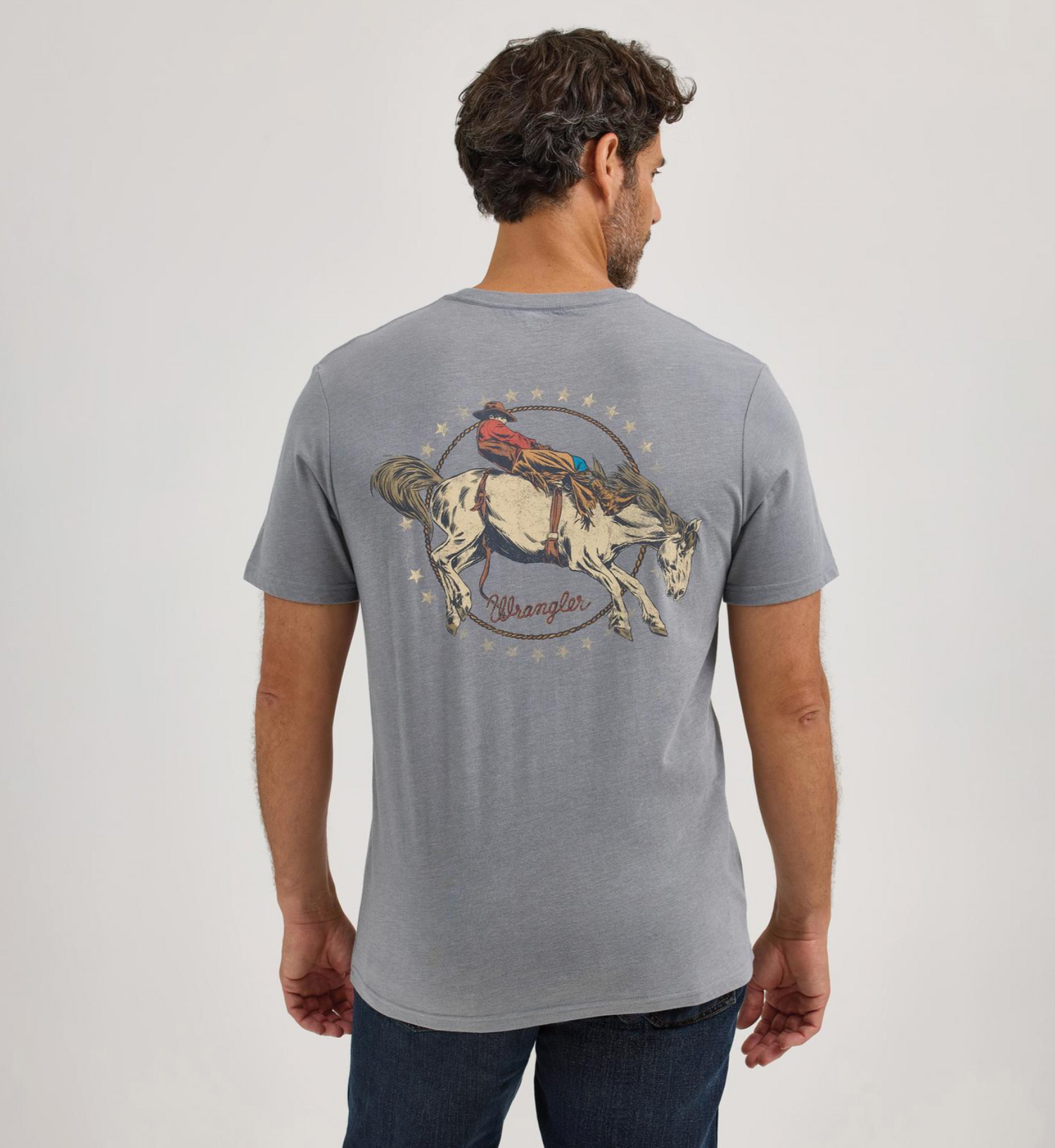 Wrangler Mens Graphic Bullrider Tee Shirt