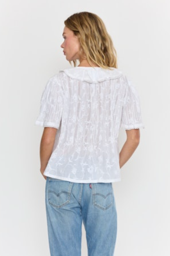 Urmi Short Sleeve Ruffled Blouse