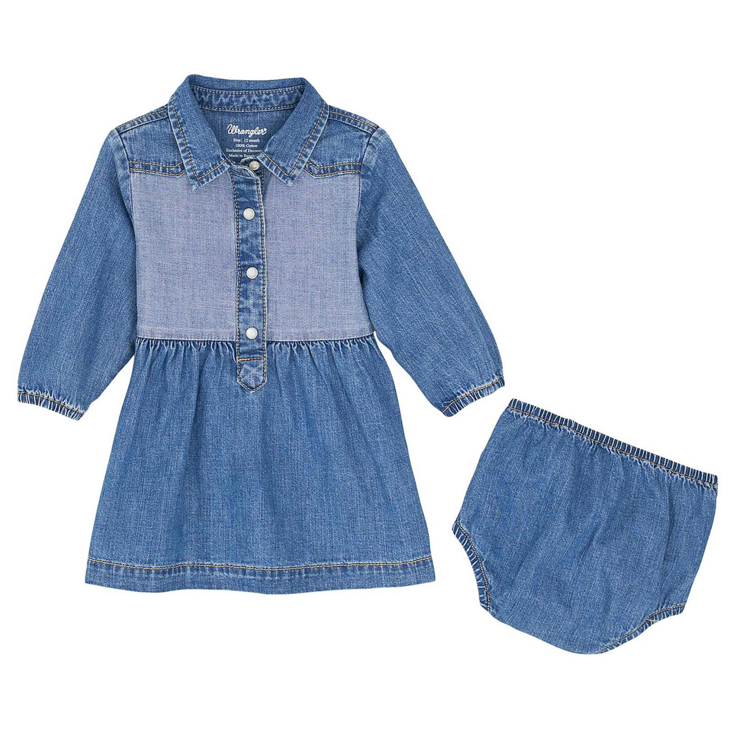 Wrangler Western Baby Snap Denim Dress
