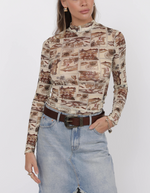 Giddy Up Mesh Top Sage the Label womens western boutique free shipping Boltranchstore.com