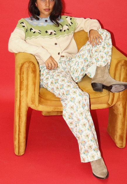 Sheep Pattern Cardigan