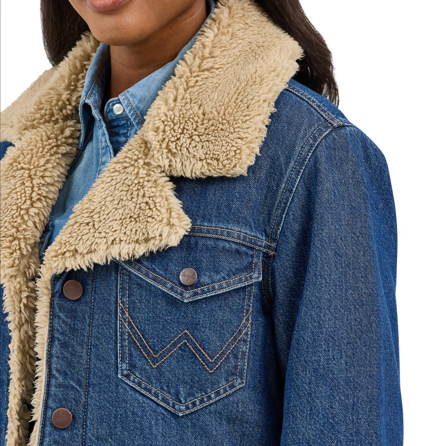 Wrangler Womens Denim Coat Denim