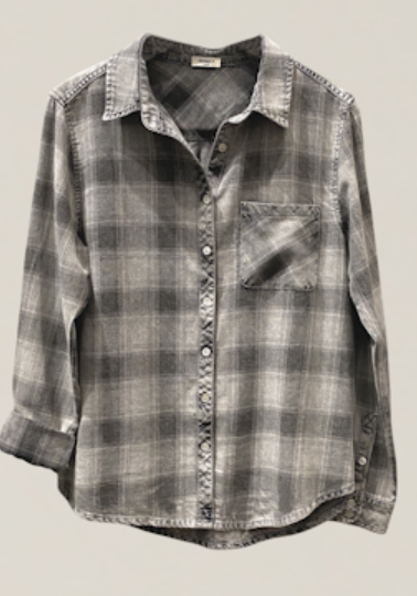 Dylan Womens Asher Plaid Button Up Shirt