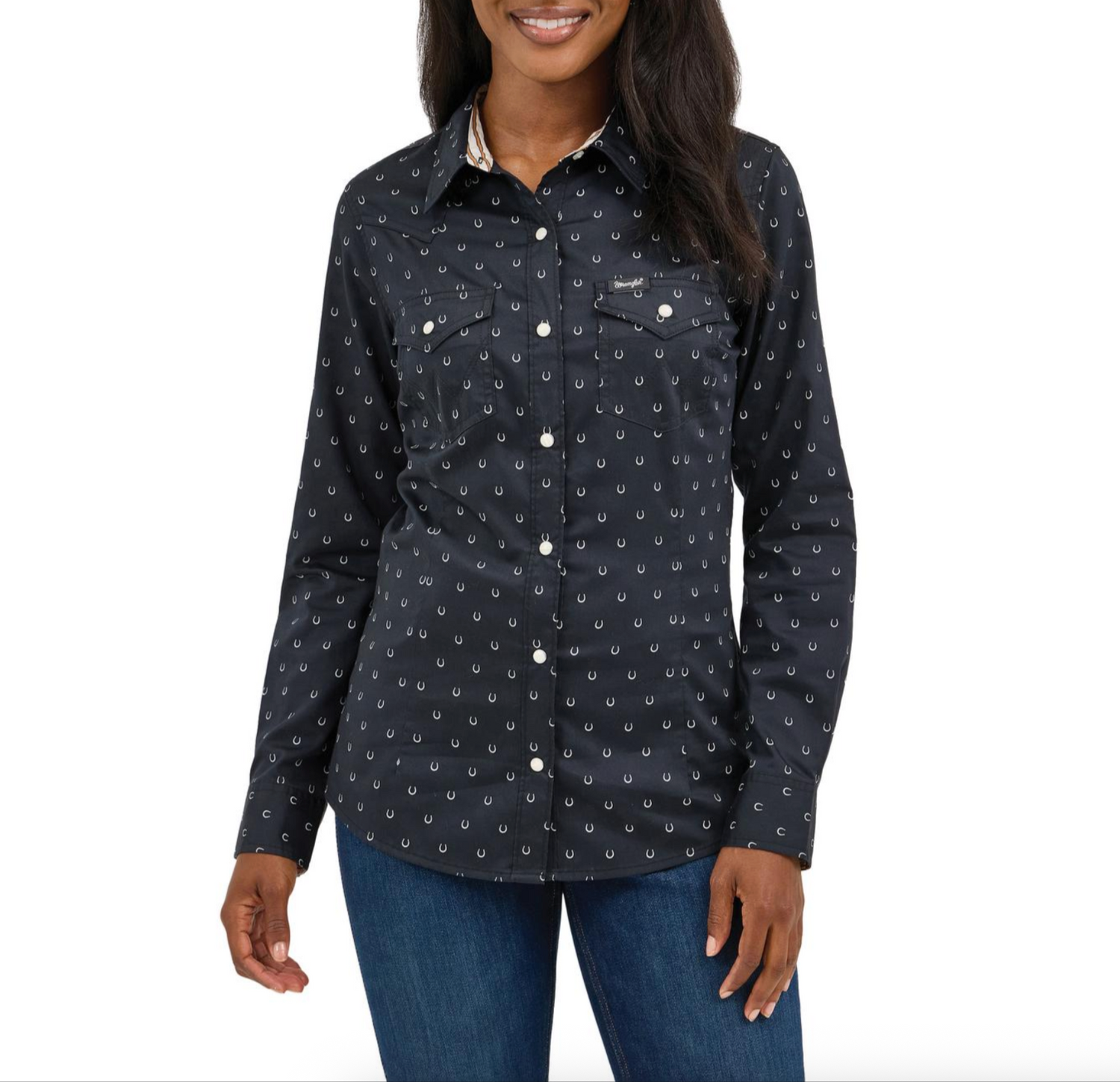 Wrangler Womens Retro Horseshoe Snap Shirt