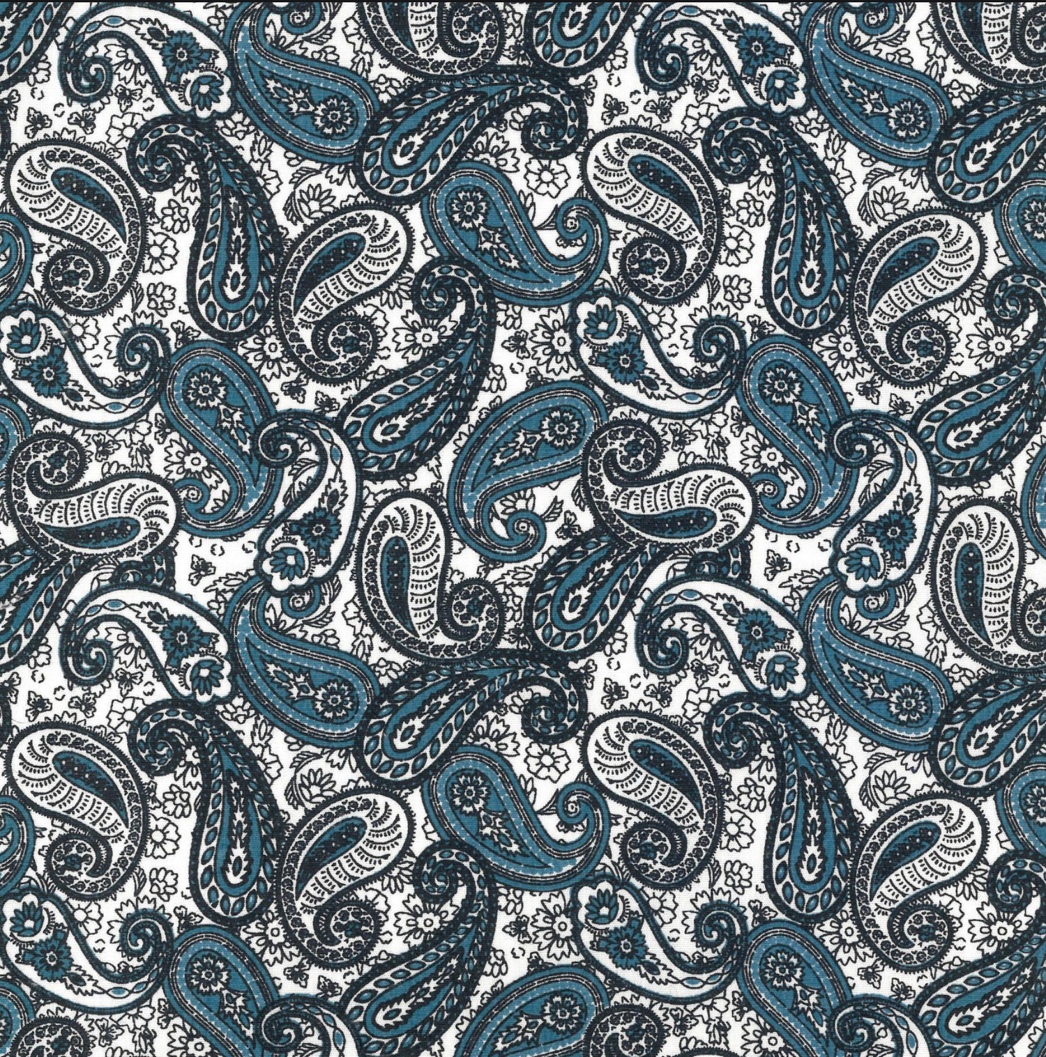 Wrangler Mens Blue Paisley Snap Shirt