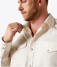 Ariat Mens Wrinkle Free Pinpoint Oxford Classic Fit Shirt