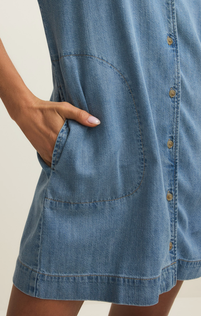 Z Supply Napa Denim Mini Dress