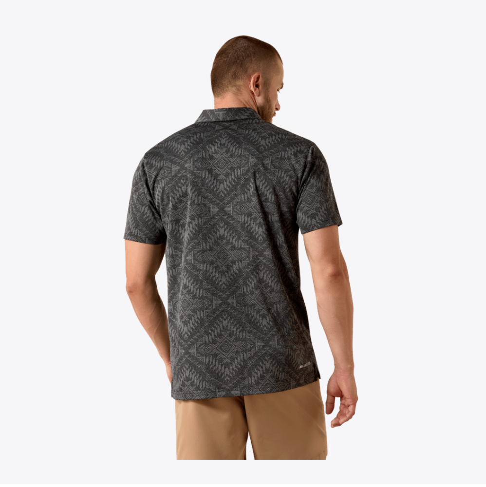 Ariat Mens Jacquard Printed Fitted Polo