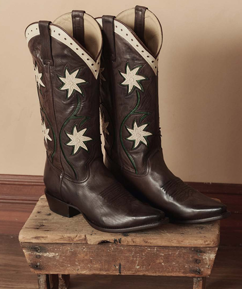 Stetson and THE GREAT Floral Cowboy Boot in Brown Floral