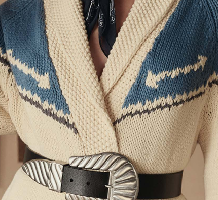 Stetson x The Great The Big Buckle Belt Black with Silver