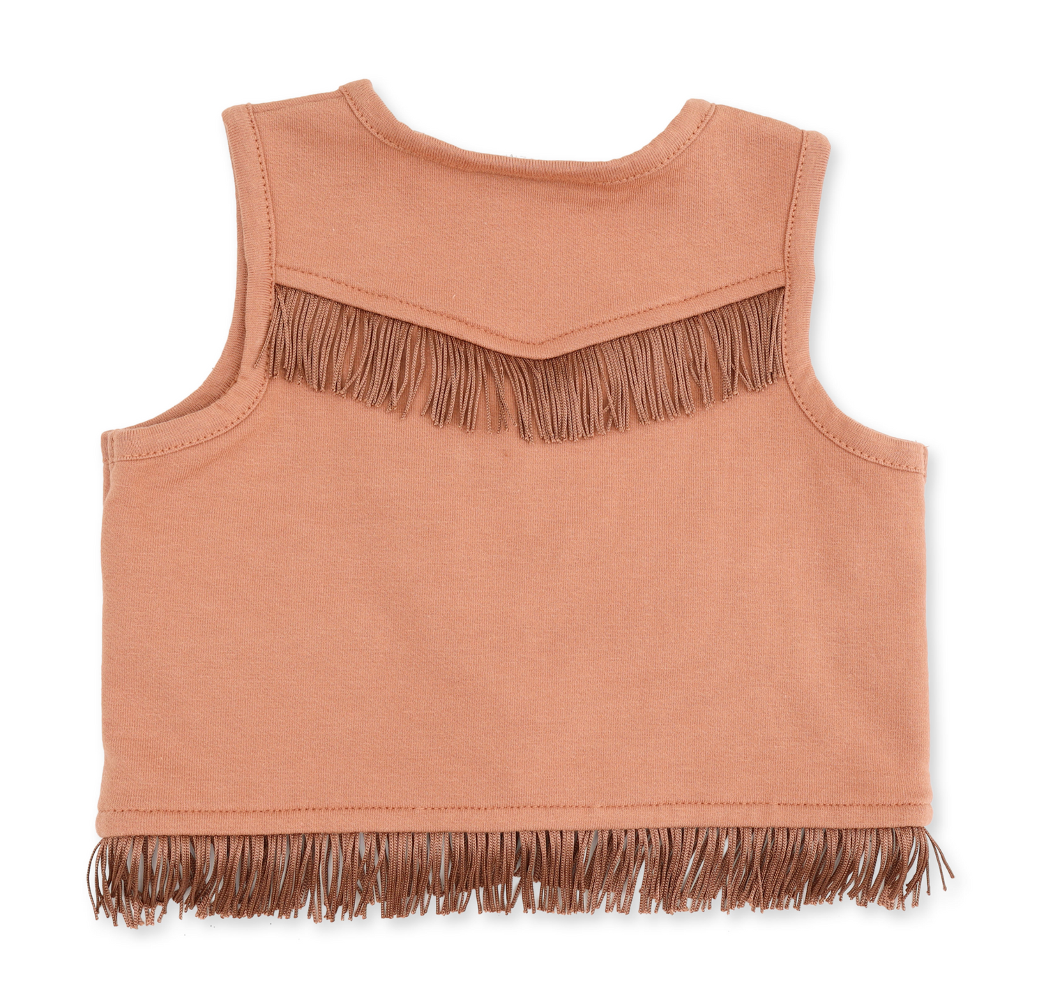 Mocha Mousse Western Fringe Vest