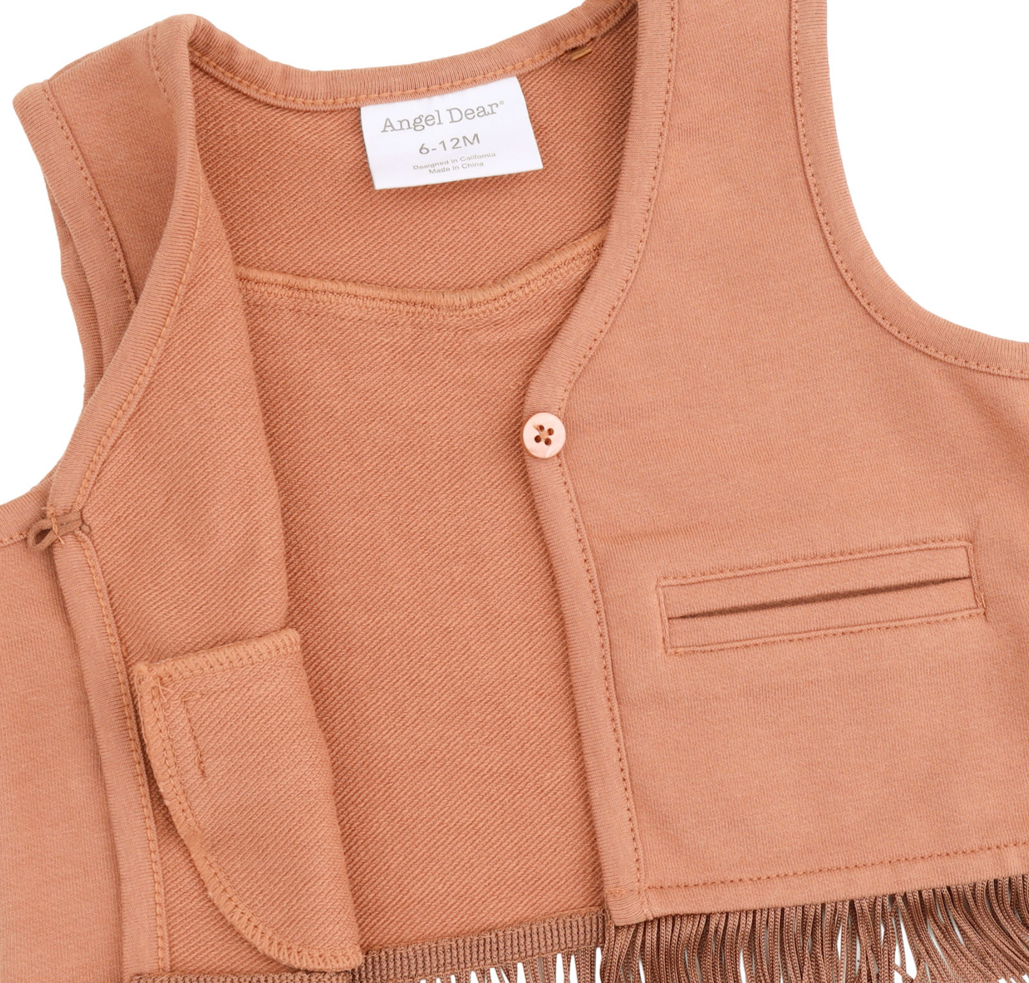 Mocha Mousse Western Fringe Vest