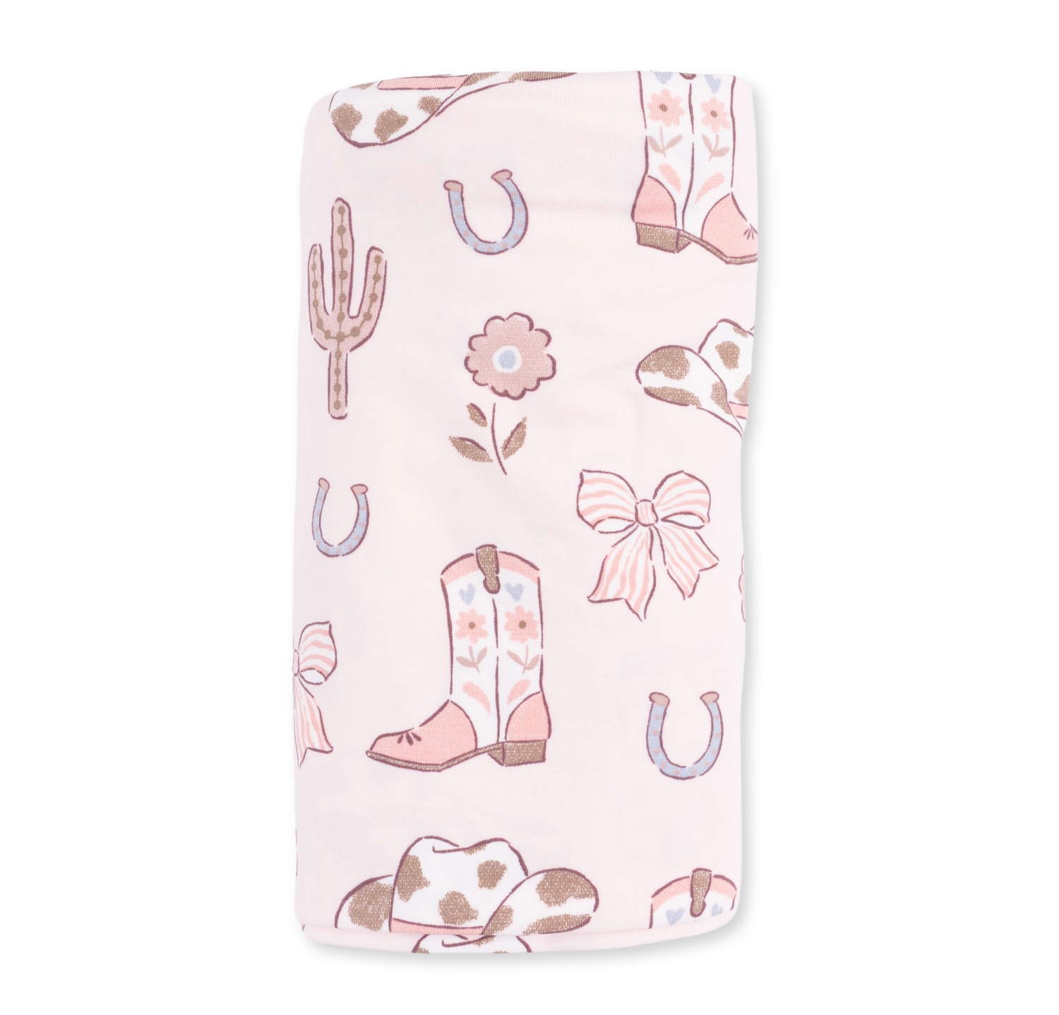 Cowgirl Boots and Bows Swaddle Blanket