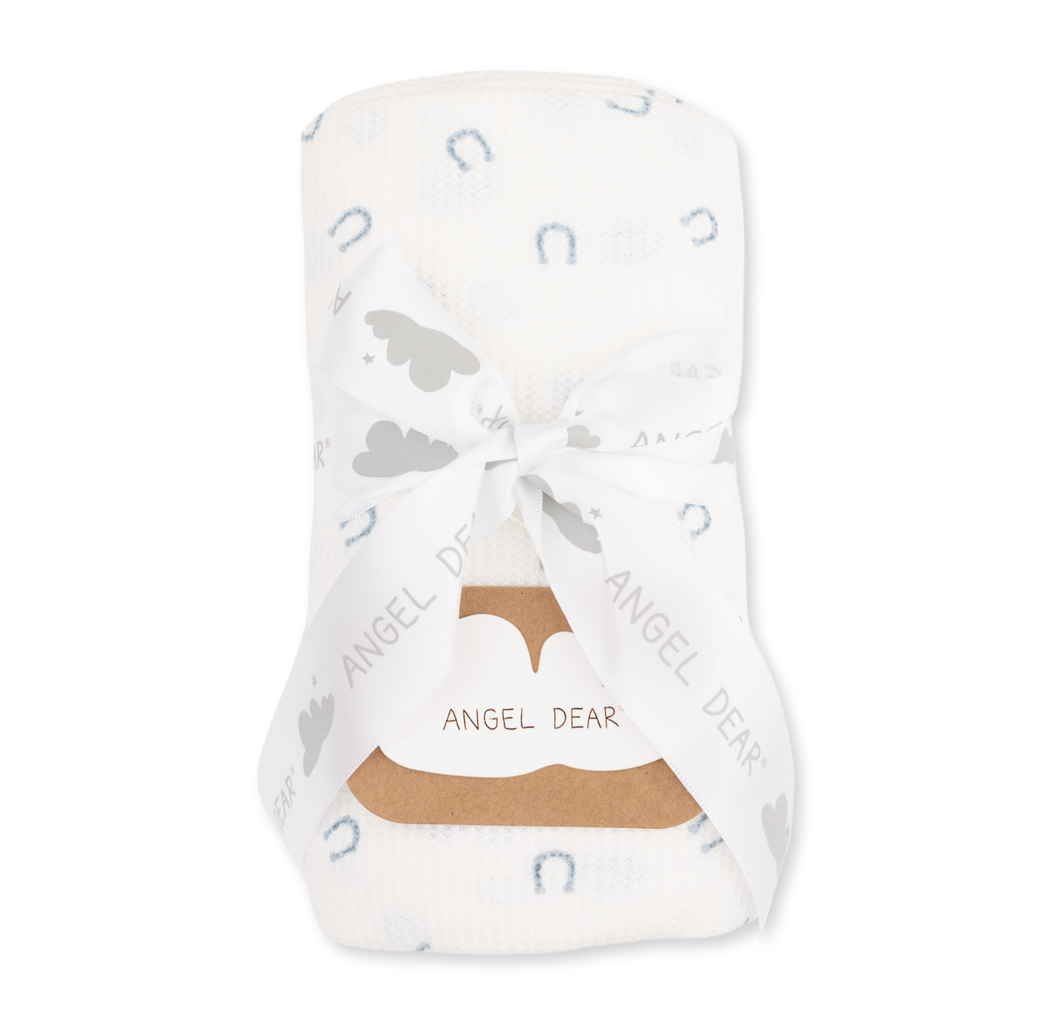 Little Horseshoes Blue Swaddle Blanket