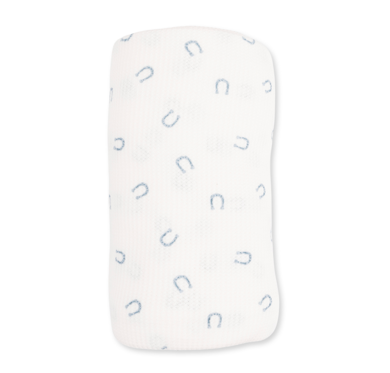 Little Horseshoes Blue Swaddle Blanket