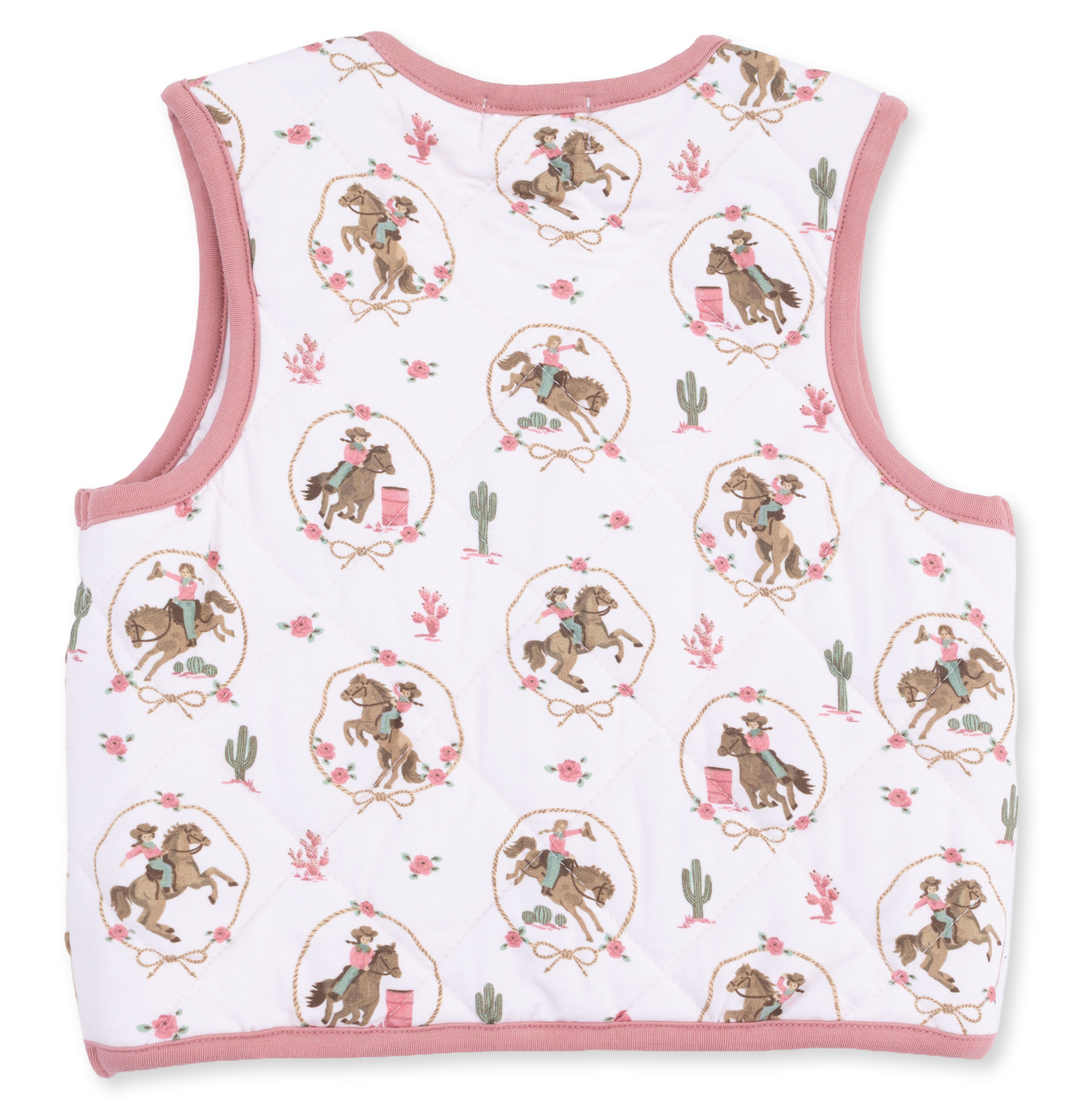 Cowgirl Cameos Quilted Vest with Heart Pockets
