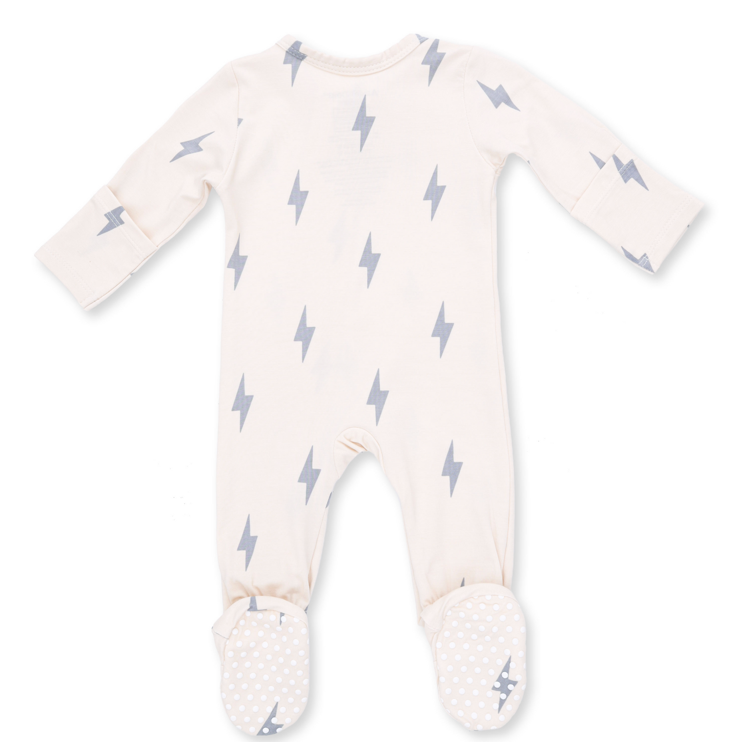 Lightning Bolt Viscose 2 Way Zipper Footie