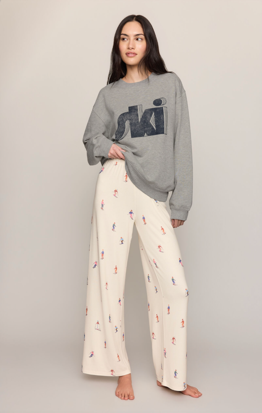 Z Supply Classic Heather Grey Ski Sweatshirt