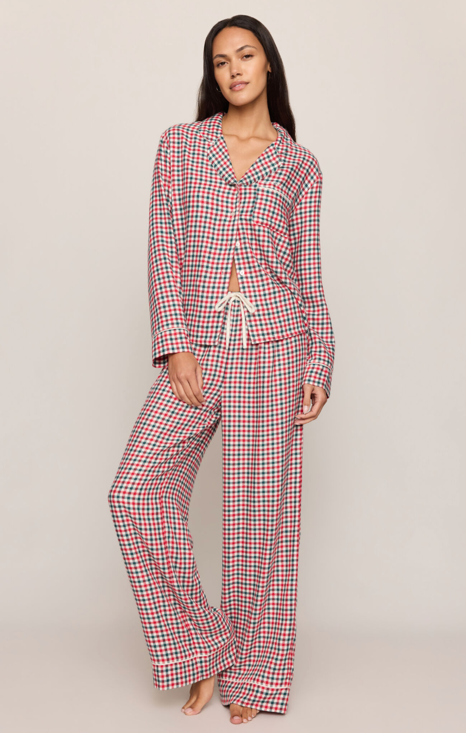 Z Supply Jolly Ruby Red Gingham Pant
