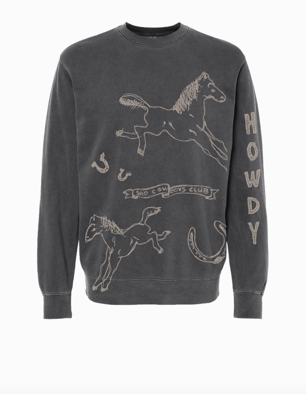 Sad Cowboys Club Sketch Crewneck