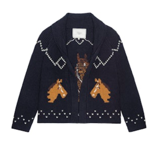The Great Horse Lodge Cardigan in Navy