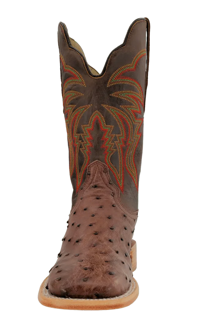 R Watson Mens Tobacco Ostrich Boots