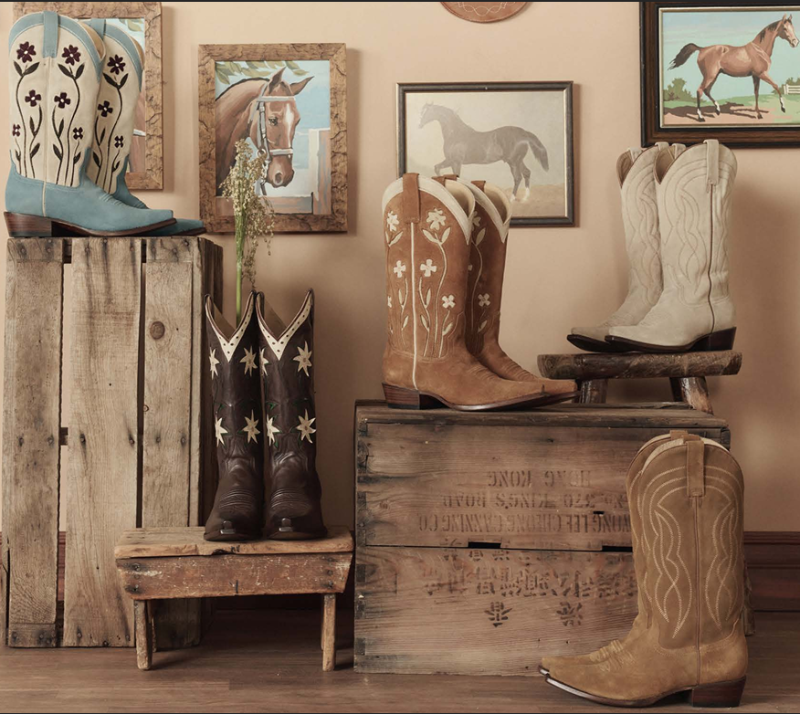 Stetson and THE GREAT Floral Cowboy Boot in Brown Floral