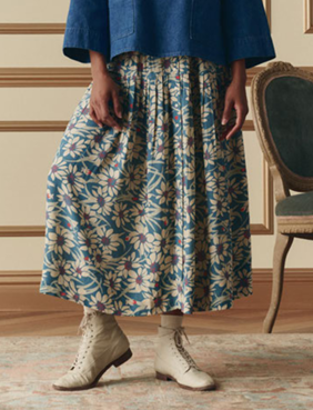 The Great Highland Skirt in Blue Scattered Bloom
