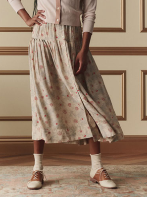 The Great Highland Skirt in Champagne Scattered Bloom