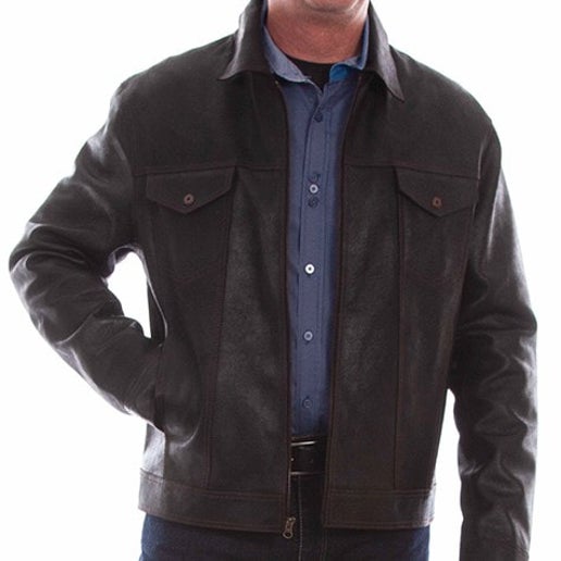 Scully Vintage Black Leather Coat - 2015