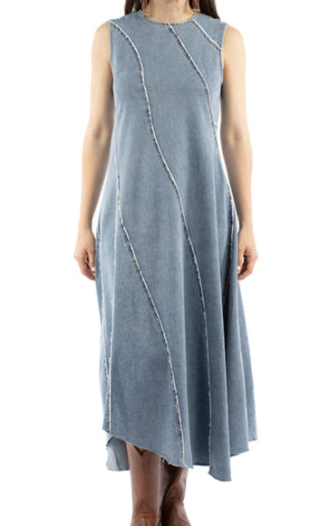 Scully Honey Creek Denim Raw Edge Dress order at boltranchstore.com