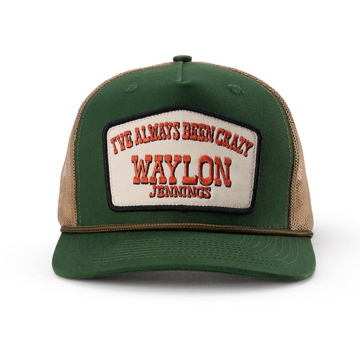 Mens western clothing rodeo Utah Seager x Waylon Jennings Always Been Crazy Trucker Green SKU MHH26ALWYSGRN Boltranchstore.com free shipping