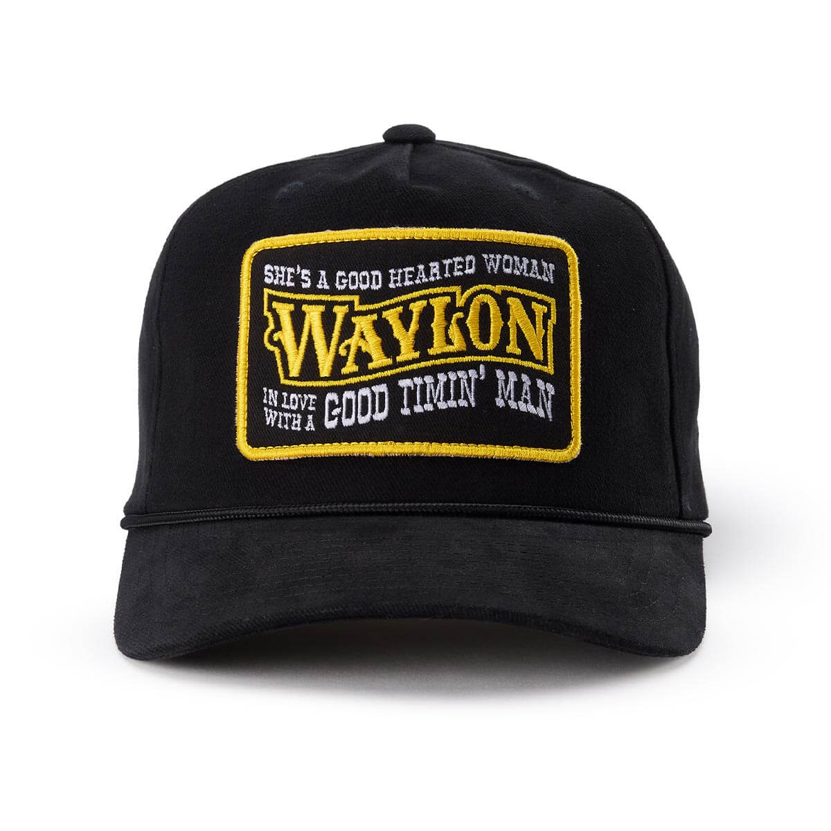 Mens western clothing rodeo Utah Seager x Waylon Jennings Good Hearted Woman Snapback Black SKU MHH26GOODHWBLK Boltranchstore.com free shipping
