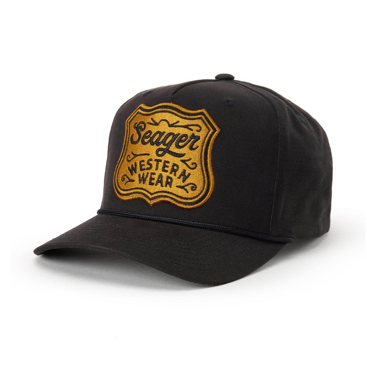 Western clothing mens western clothing Utah Badge Snapback Black SKU MHSU26BDGEBLK Bolt ranch store free shipping  Seager Badge Snapback Black in stock near park city utah salt lake city black seager hat western wear