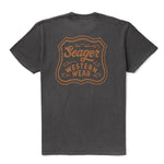 Western clothing mens western clothing Utah Badge Premium Tee Pigment Black SKU MTSU26PBDGEPBLK Boltranchstore.com free shipping in stock near me park city Heber utah mens western tee shirt 