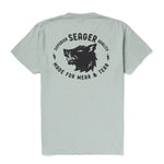 Seager Iron Boar Premium Tee Pigment Green pigment dyed green premium cotton mens tee western clothing Utah SKU MTH26IBOARPGRN