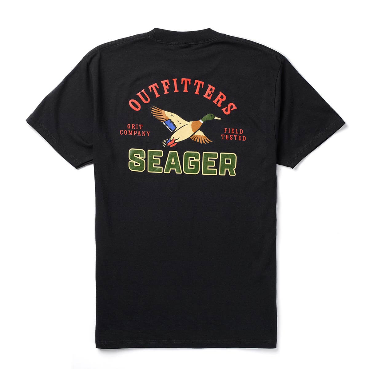 Seager Outfitters Tee Black black cotton mens graphic tee western clothing Utah SKU MTH26OUTFITBLK